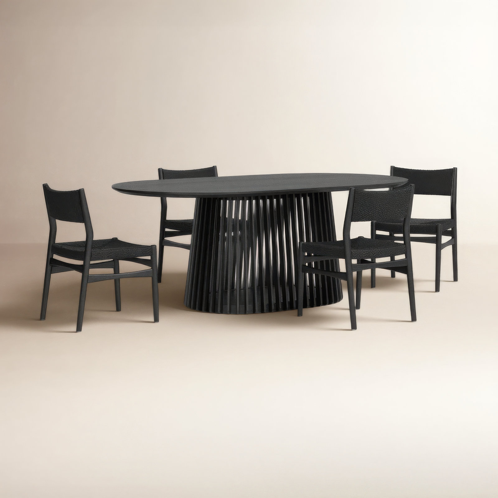 Brysa 5 - Piece Extendable Dining Set, Black, Black, Black