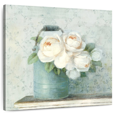 Harnek June Roses I - blanc / bleu