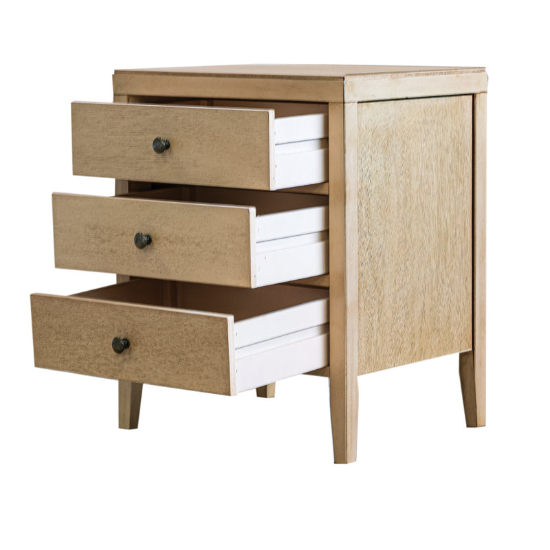 Rushville Wood Nightstand, Warm Brown