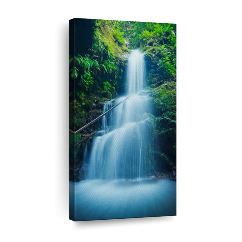 Asian Waterfalls - Impression sur toile tendue, H 54 po x l 27 po