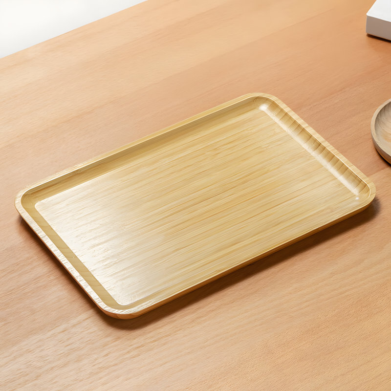 Bamboo Wood Tea Tray With Drainage - Multipurpose Serving Tray For Tea Cups, Snacks, Breakfast, Fruits, And Desserts - Durable And Eco-Friendly Home Kitchen Accessory