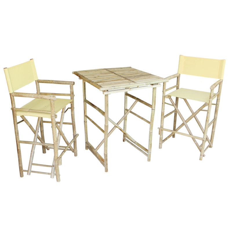 Aurelio Solid Wood Top Four Leg Dining Set, Yellow