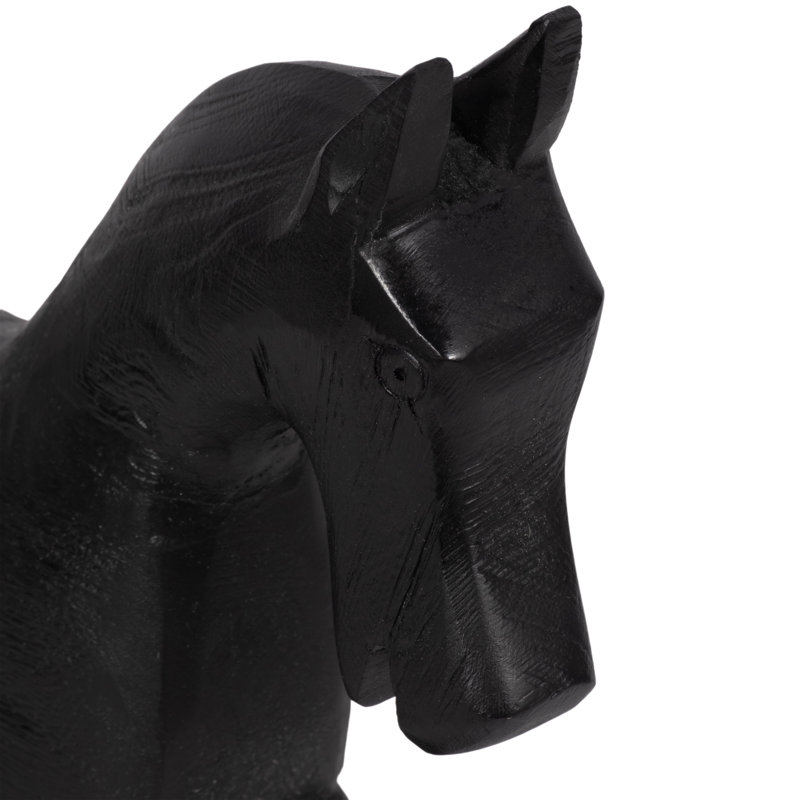 Figurine cheval majestueux 13 po Pewamo, noir élégant