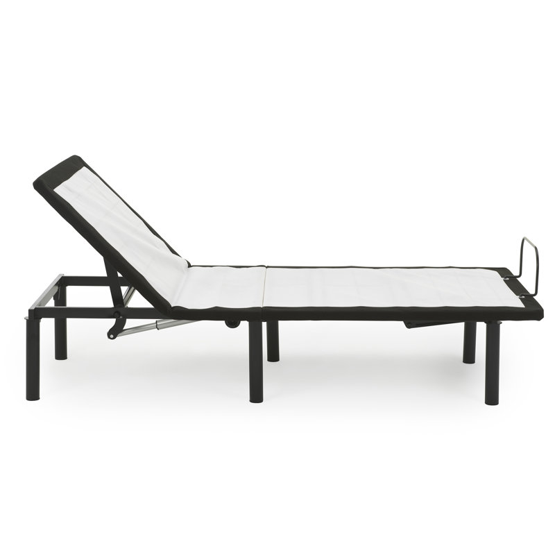 Metal Adjustable Base Full Bed In Grey, Head Up Option Through Wired Remote, Alleviate Joint Discomfort, 74.43 In. D, 51.47 W, 14.98 H, 80.94 Lb Grey Metal, Operation, Remote Included, Reduce Depth,