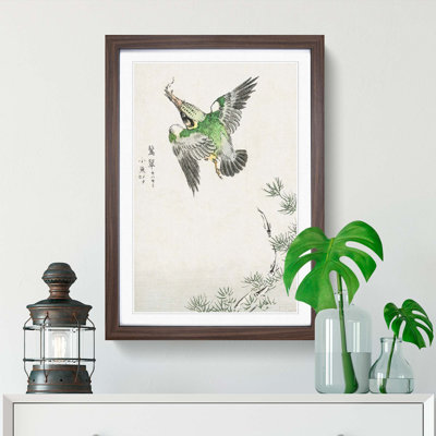 Japanese Common Kingfisher by Numata Kashu - Framed Print