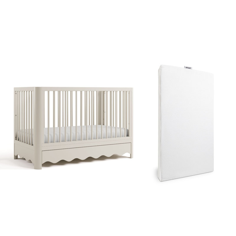Casablanca 5-In-1 Convertible Crib With Mattress, Frosted Oat