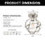 Plafonnier encastré 1 lumière 7,9 po