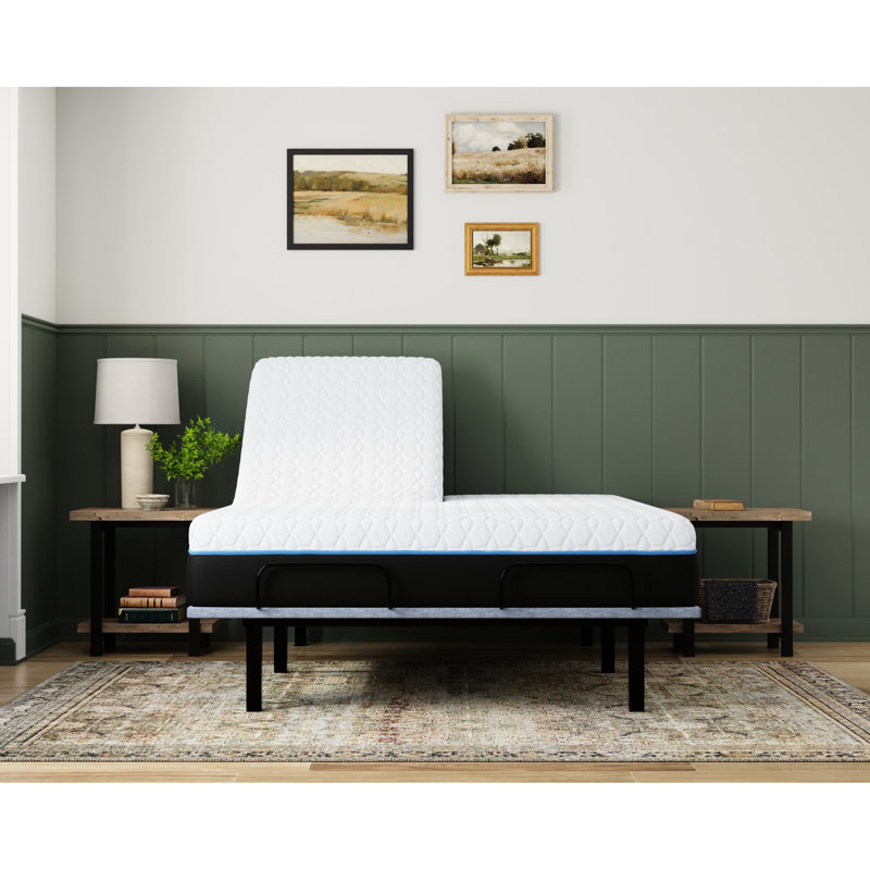 Grand matelas à plateau divisé avec mousse de cuivre - 12 12 "confort gélifié et couche ventilée, Lit queen divisé