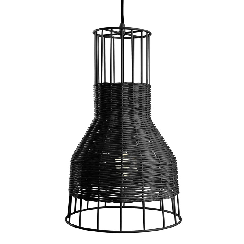 Laika 1 - Light Unique/Statement Pendant, Black, 20" H x 12" W x 12" D, Black