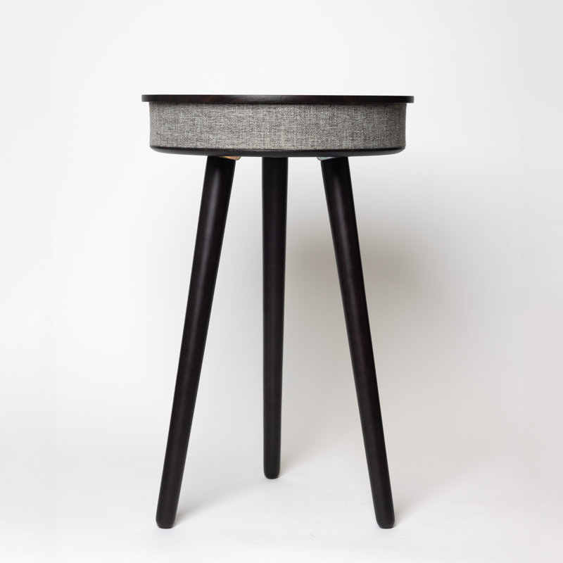 Rusée Smart Table with Speaker & Wireless Charger, Black