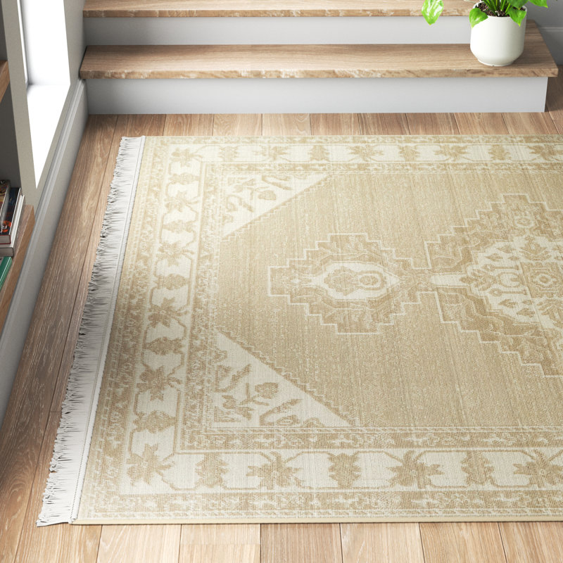 Euler Oriental Recycled Cotton Area Rug, Rectangle 7'10" x 10'