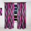 Rideau simple occultant noir et mauve Ikat-1804545980