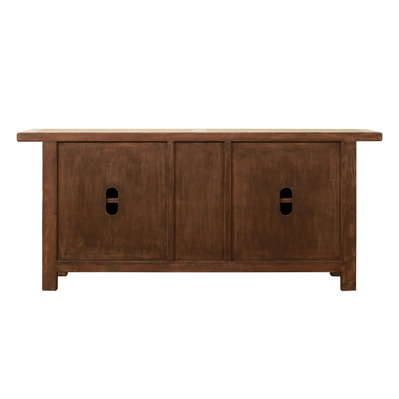 77“ Long Three Drawers Sideboard Weathered Natural