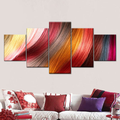 Ensemble de 5 poils sur toile