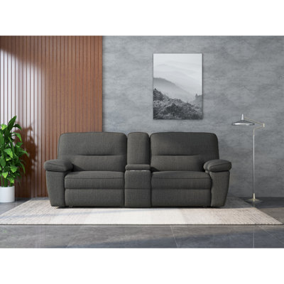 Hashlamoun 93'' Upholstered Reclining Loveseat