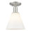 Arcadia - verre Berkshire - plafonnier semi-encastré 8 lumières 1 po - finition nickel brossé satiné - abat-jour blanc mat