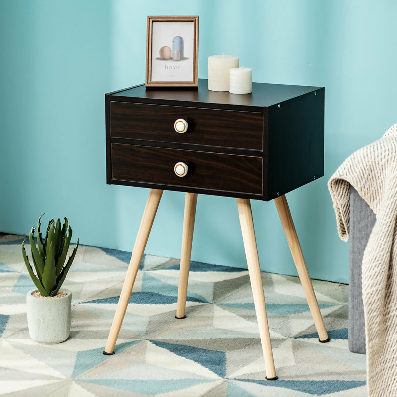 40.6cm W Solid Wood Bedside Table
