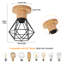 Vintage Industrial Diamond Shape Flush Mount