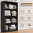 Brusnice 55" H x 31" W Standard Bookcase with 4-Tiers Shelf-762670710-746470924
