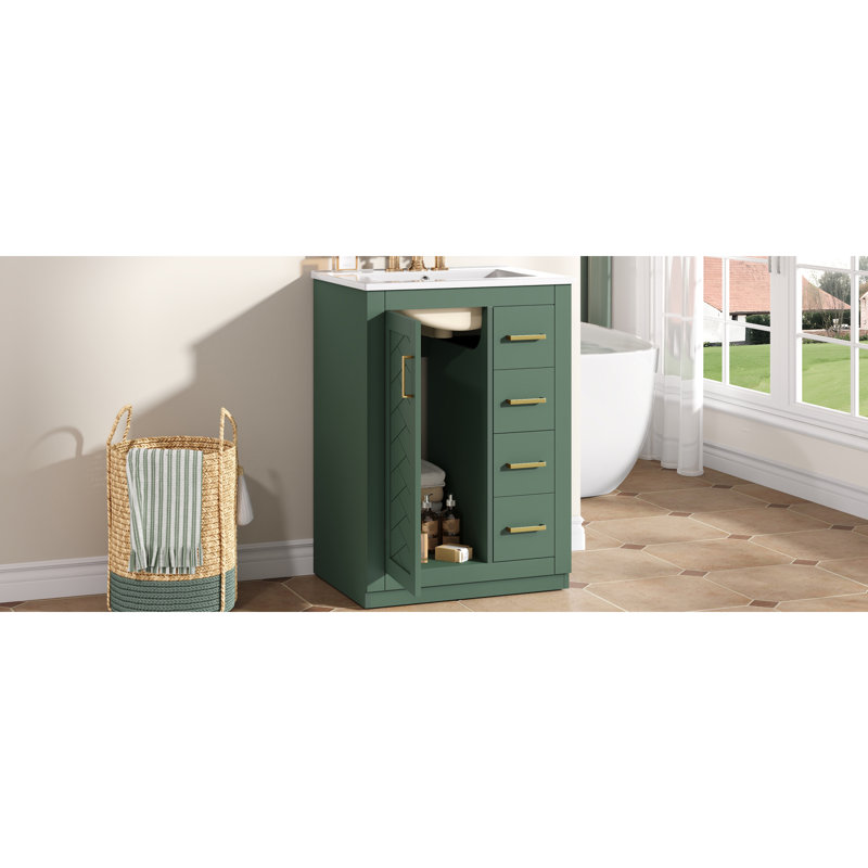 Meuble-lavabo moderne (doit inclure le meuble-lavabo et le lavabo) avec rangement