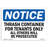 OSHA Notice - NOTICE Trash Container Tenants Others Prosecuted Sign | Heavy Duty