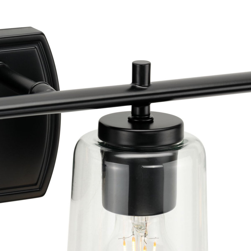 Éclairage de salle de bain à intensité variable 6 lumières Kowalski, Noir mat