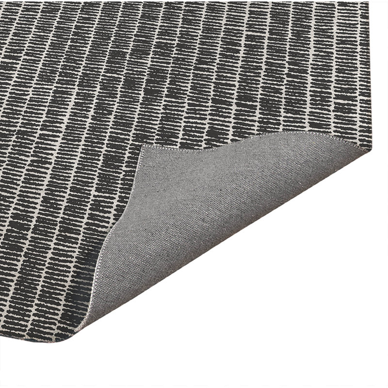 Tapis de bureau Ricky Row, L 7 pi x L 5 pi, Ivoire/gris anthracite