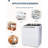Portable Compact 2-in-1 Washer & Spin Dryer for Apartments/Small Spaces - Easy Knob Control, Space-Saving Design, Lightweight & Sleek Gray