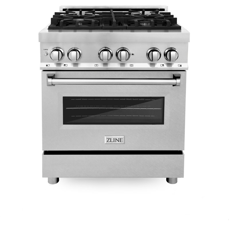 Cuisinière à gaz double de 30 po avec four à convection électrique ZLINE ZLINE, Acier inoxydable satiné
