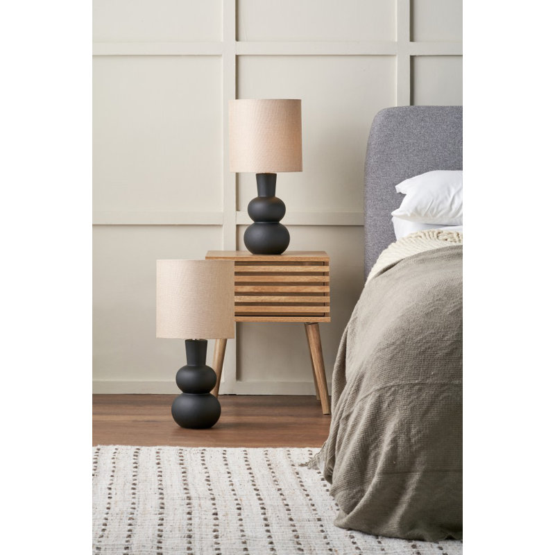 Rivoli Ceramic Table Lamp, Black