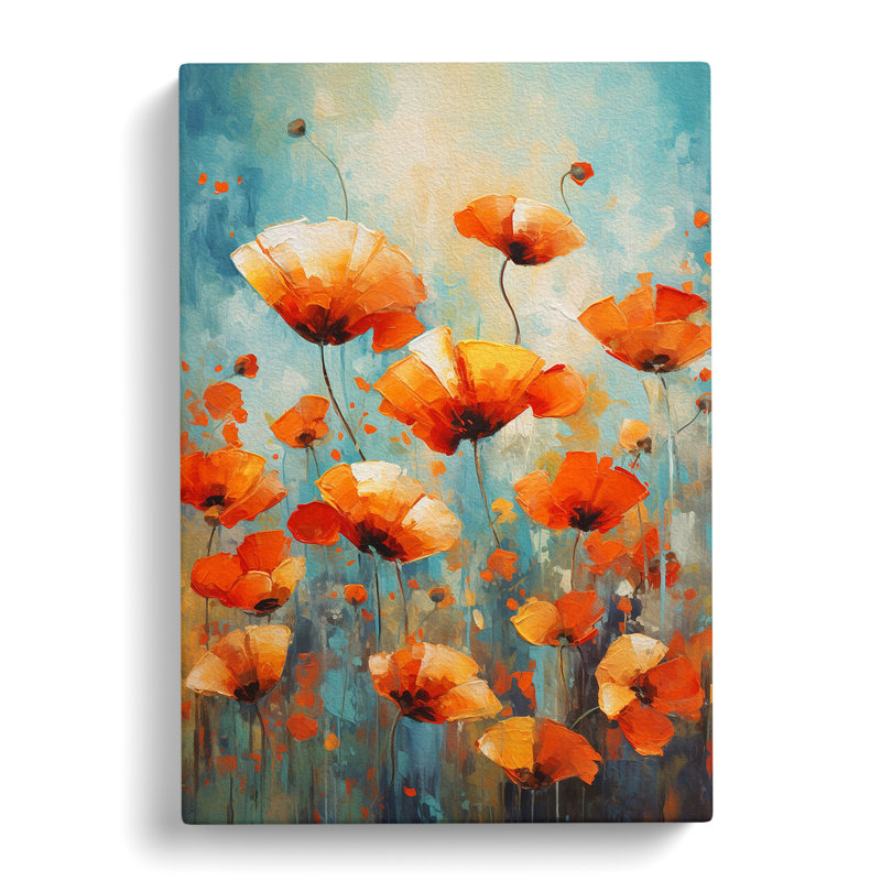 Poppy Field Abstract No.3 - No Frame Print, 50cm H x 35cm W x 3cm D