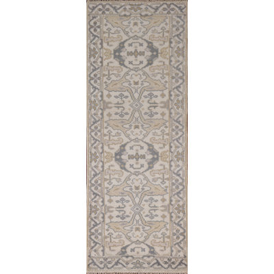 All-Over Oushak Oriental Runner Rug 3x8