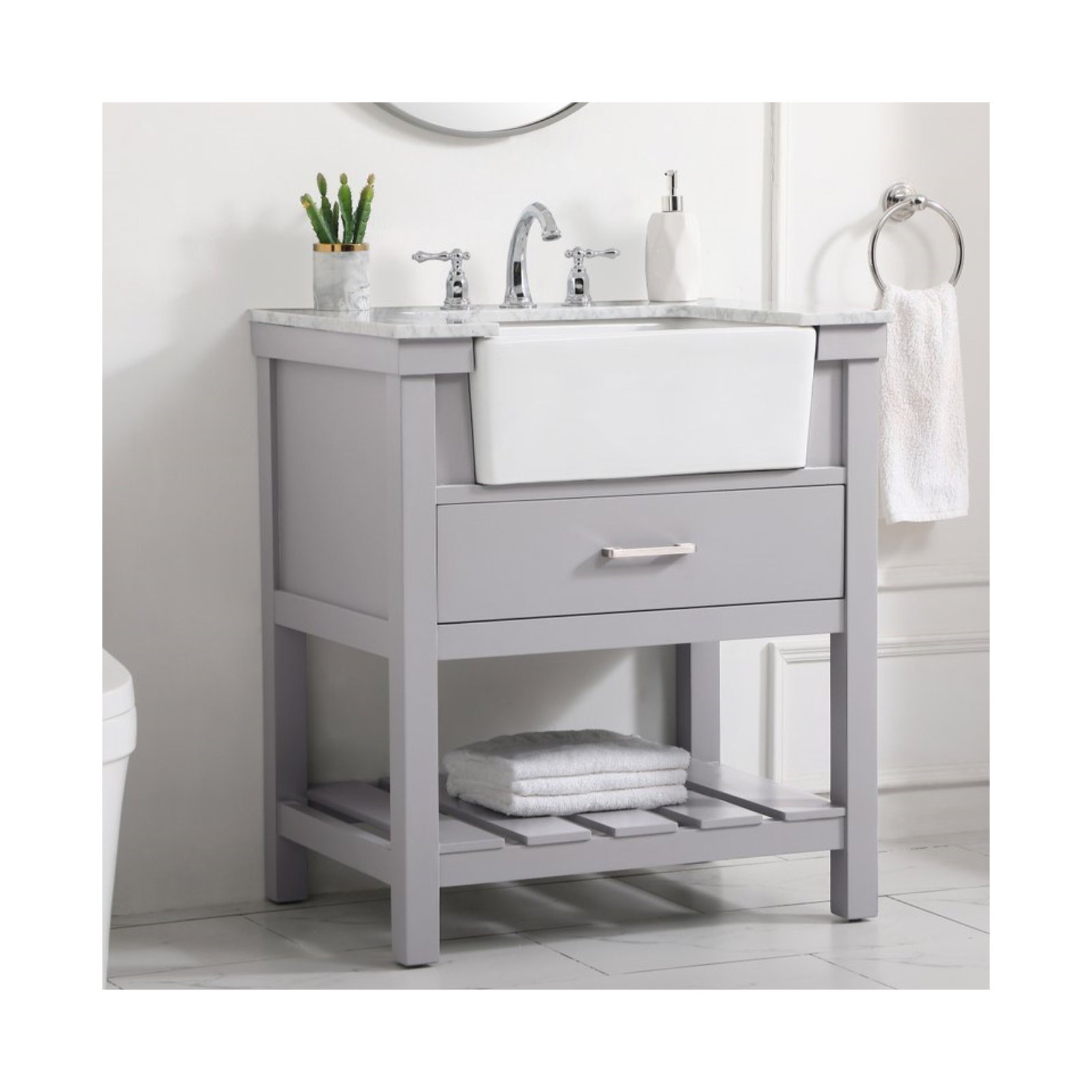 Pelaghia 30'' Single Bathroom Vanity, Gray