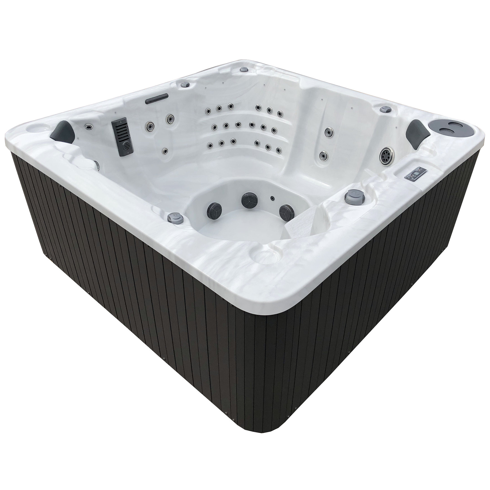 Futura Spas 8 Person 88 Jet Acrylic Square Hot Tub with Ozonator in