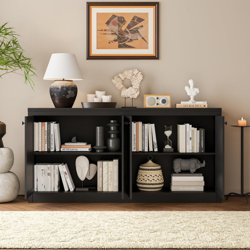 4 - Door Accent Cabinet, Black
