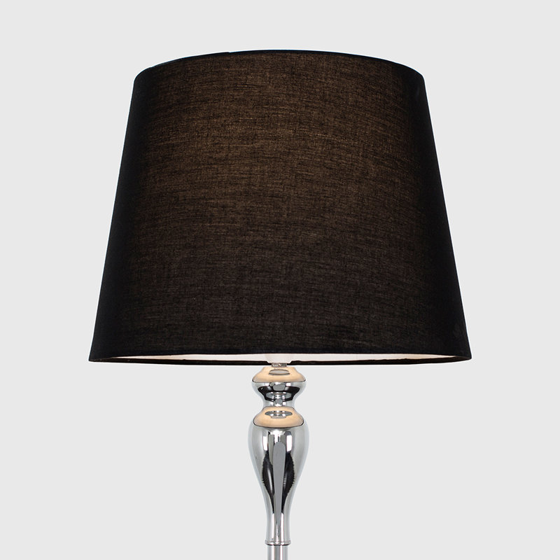 Latona 159cm Traditional Floor Lamp, Chrome, Beige, Yes