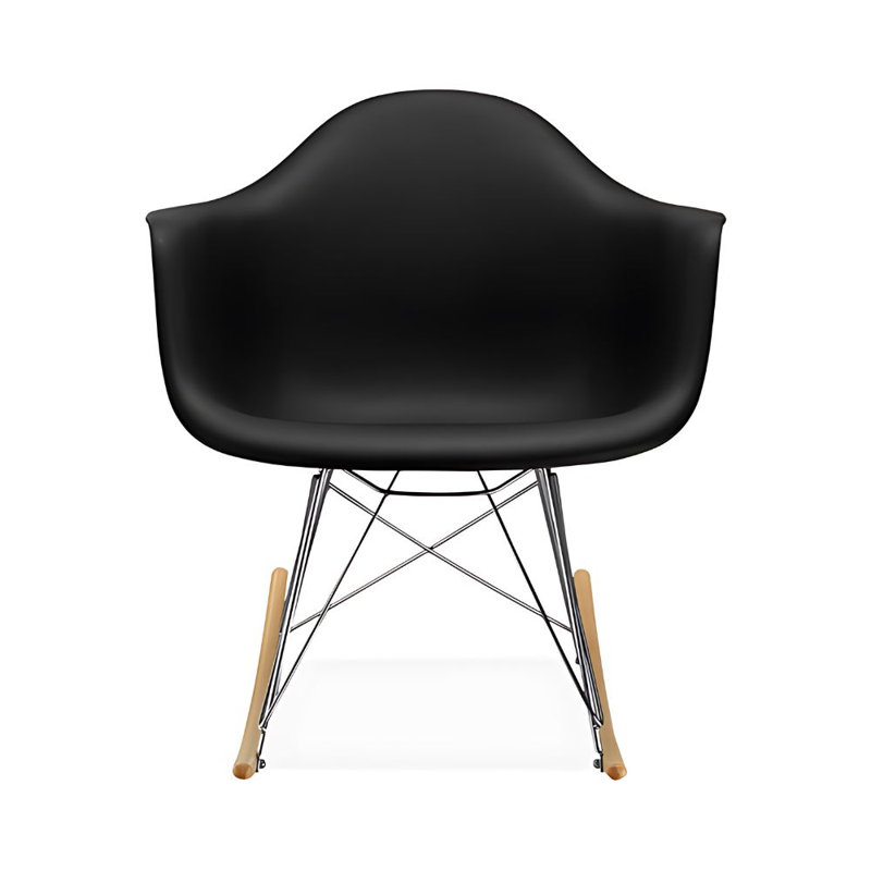 Dilan Plastic / Acrylic Rocking Chair, Black
