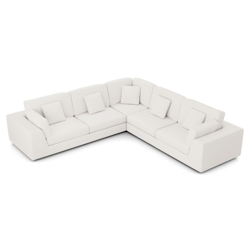 Ensemble de canapé modulaire Perry 01, Tissu craie