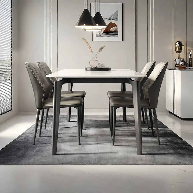 Ensemble de table et de chaises Minimalist Rock Plate, H 29,52 po x L 62,99 po x l 31,49 po