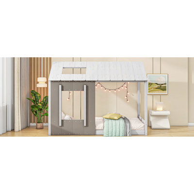 House Platform With Roof And Window