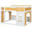 Full Over Full Bunk Bed With Storage Shelves, Window & Doors-931044424
