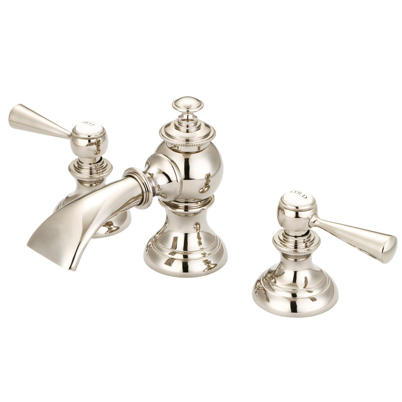 Robinet pour salle de bain Erath, Nickel poli, Levier