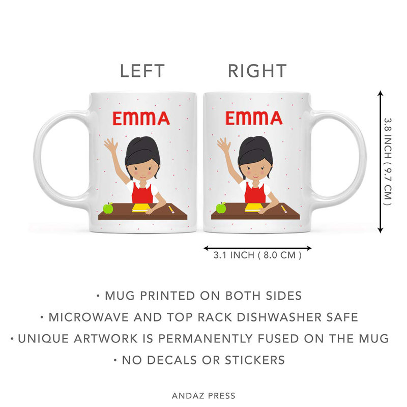 Grande tasse à café pour enfant à poils personnalisés Vasquez, Oui