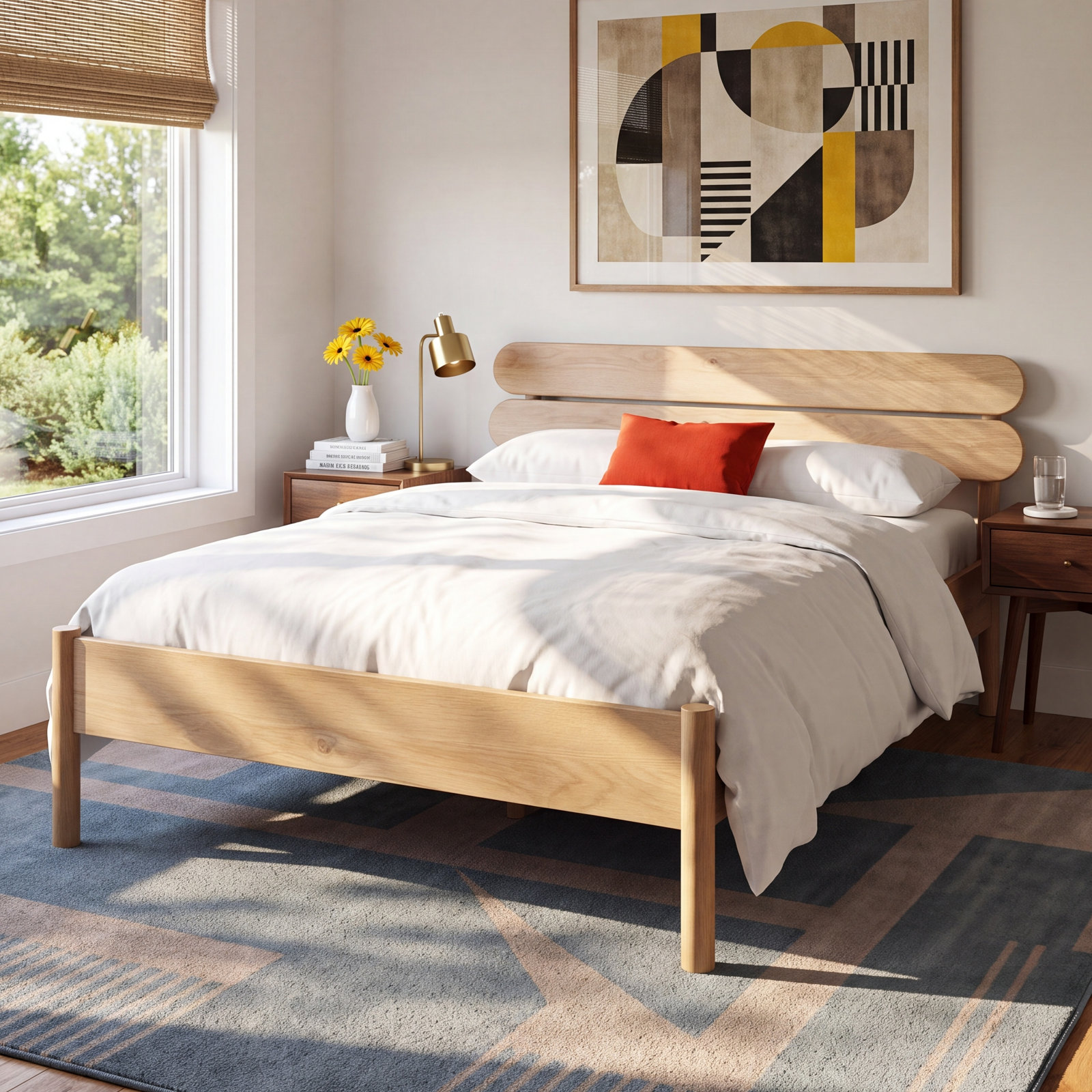 Mads Oak Platform Bed, King