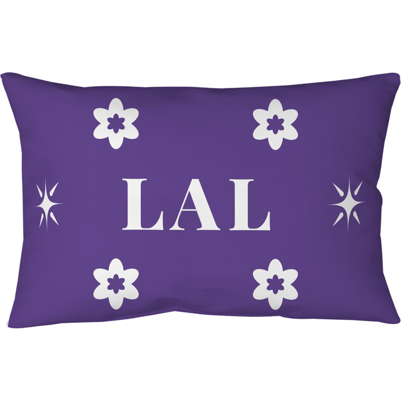 Pillow 20 inch x 54 inch, Purple White LA Colours, Spun Polyester Blown & Closed Pillow