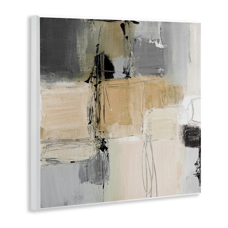 Tan & Grey Rustic Collage Wall Plaque Art by Lanie Loreth