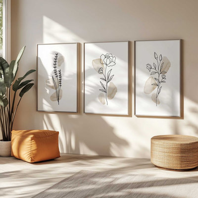 Ensemble de 3 estampes Chill Flower
