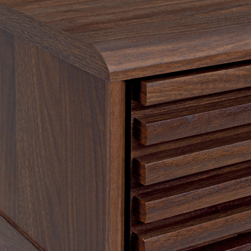 Abrams Side Table with Storage, Columbia Nussbaum