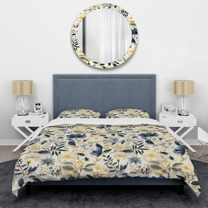 Ensemble de housse de couette Sandy, Housse de couette pour grand lit et 2 taies décor