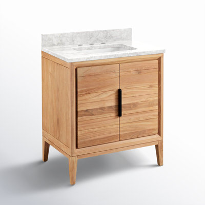 Aliso 30" Carrara Marble Single Bathroom Vanity